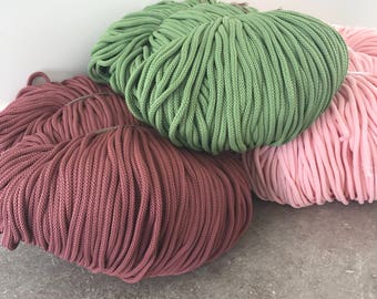 6mm Polyester Macrame Rope: Craft Cord for Knitting, Crochet & Rug Making