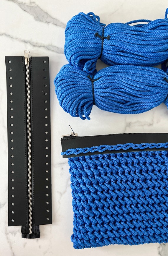 Bolso de ganchillo cremallera hecho mano bolso de - Etsy