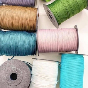 3mm polyester macrame yarn, Macrame cord, Polyester yarn for DIY projects, Crochet supplies, Polyester thread, Crochet materials, Yarn craft