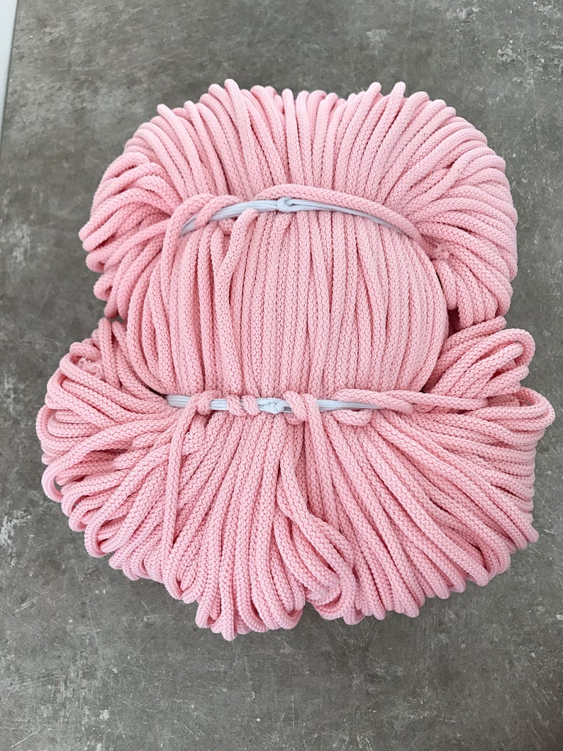 Pink Nylon Cord 6mm Macrame Cord 50 M. Macrame Cord for Your Etsy UK