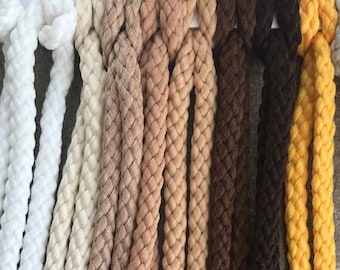 Cuerda de macramé de poliéster de 4 mm: cordón trenzado para tejer y tejer - 109 yardas