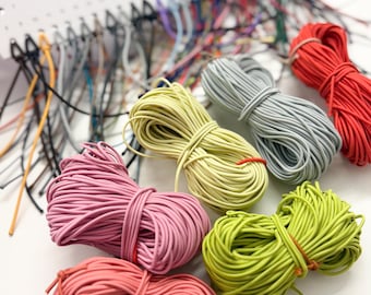 Cordón elástico de 2 mm para la fabricación de joyas, hilo de nailon para abalorios, cordón elástico para pulseras.