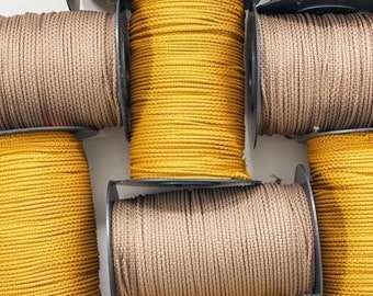 Cordón de macramé de poliéster de colores de 3 mm: hilo grueso para tejer y hacer crochet
