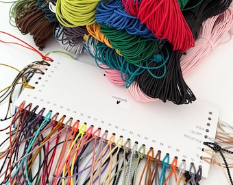 Cordón elástico colorido de 2 mm para la fabricación de joyas, hilo de nailon para abalorios,