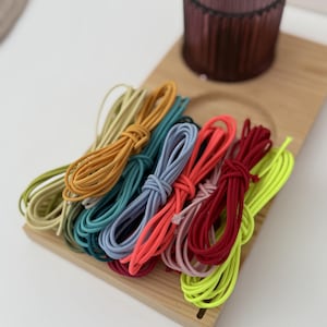 1.5mm Round Elastic Cord for Notebooks, Journals, Bookbinding, DIY Crafts