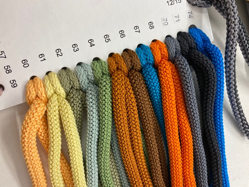 Corda in poliestere, corda colorata 6mm, cavo morbido Macrame, cavo forte, filato all'uncinetto, corda in poliestere, cavo colorato in nylon, corda artigianale immagine 2