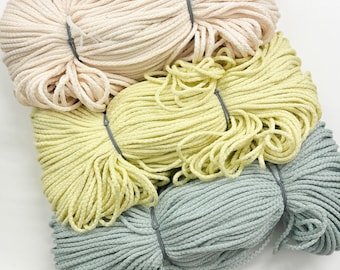 3mm Polyester Macrame Cord: Chunky Rope Yarn, Crochet Supplies