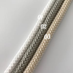 6mm macramé cord, macramé rope, polyester braid cord, knitted cord, crocheted, knot cord, cord bracelet, bead cord, textile rope, macramé image 4