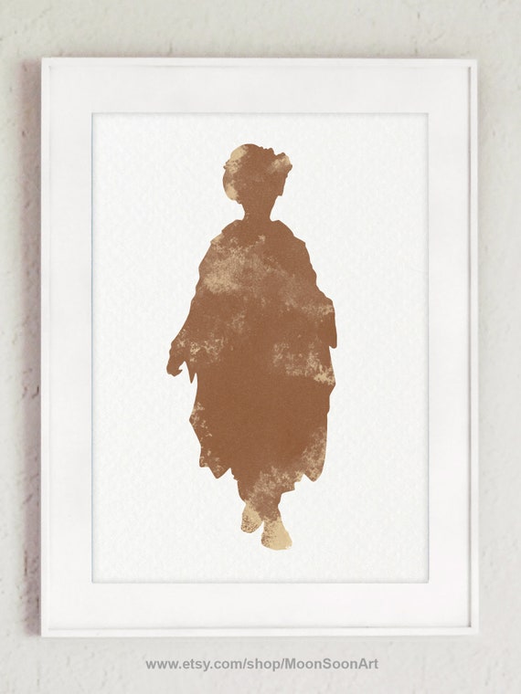 Abstract Japanese Geisha Picture Poster Oriental Japan Art Framed Print