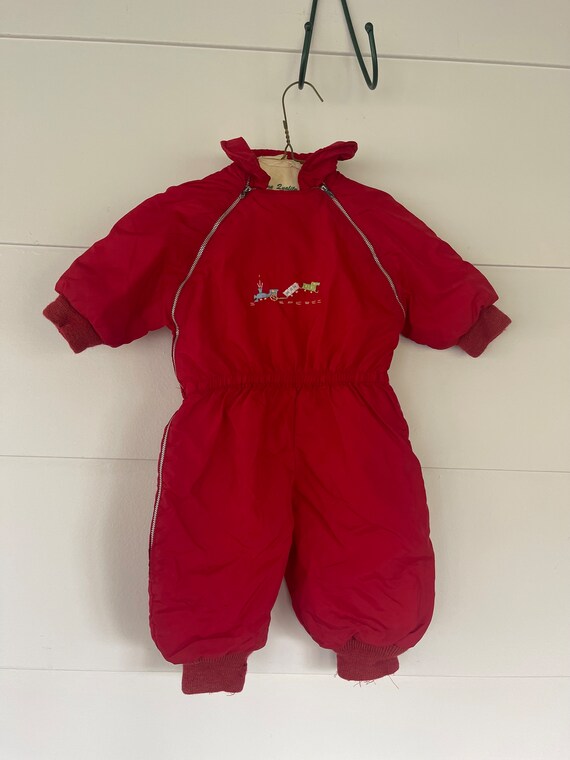 Red Winter 6-12 month Infant Snowsuit baby outerwe
