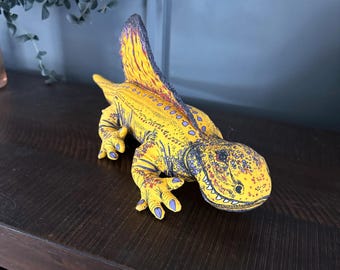 1992 Dimetrodon Applause plush Giant Dinosaur | Determined Productions yellow retro pellet filled 28235