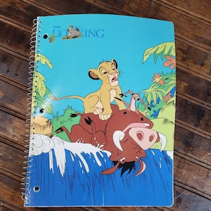 Disney The Lion King notebook wide ruled | y2k school supply vintage impact international
