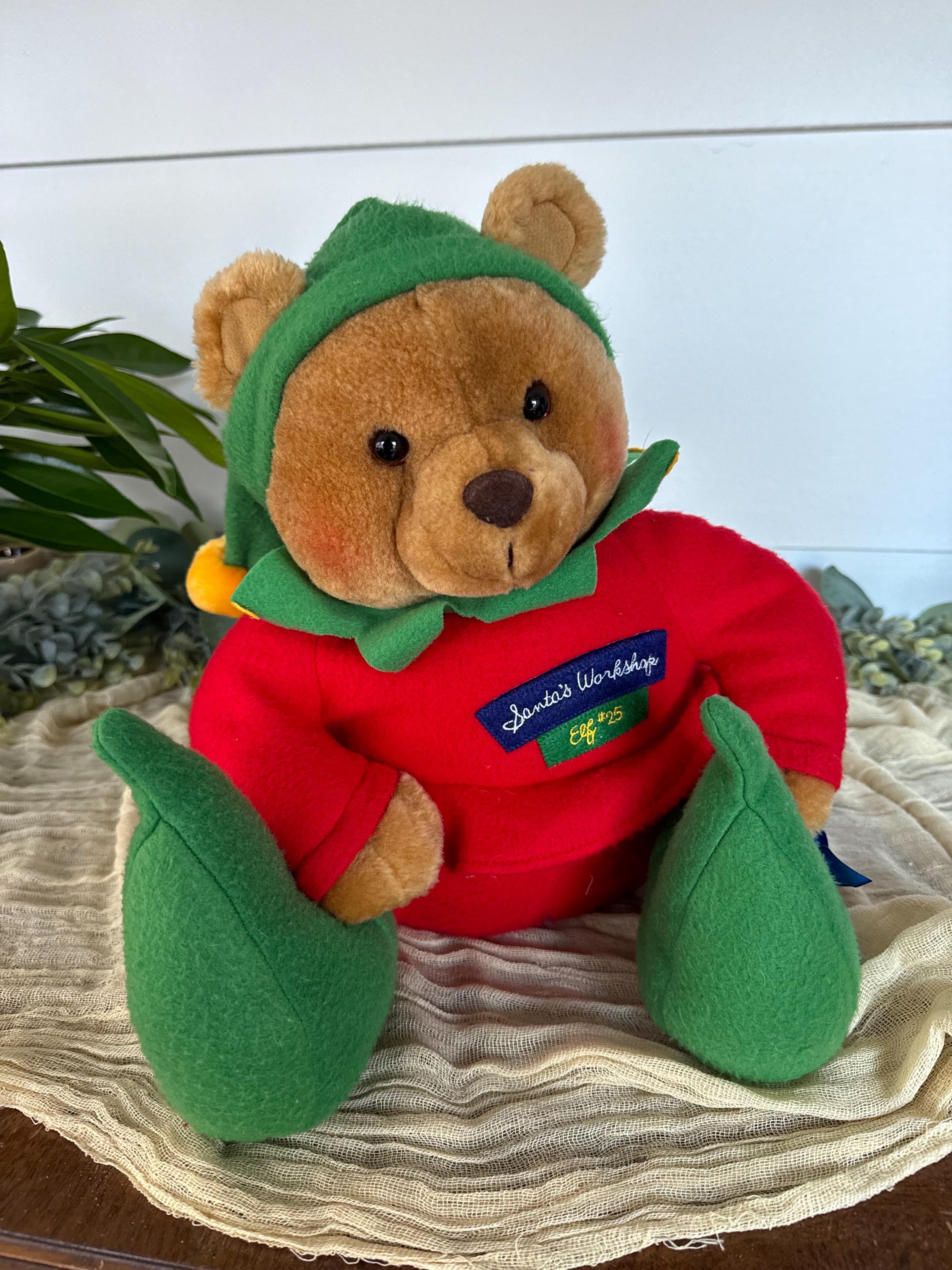 Oso de peluche Chris the Elf Bear #25 de Hallmark Cards 1990