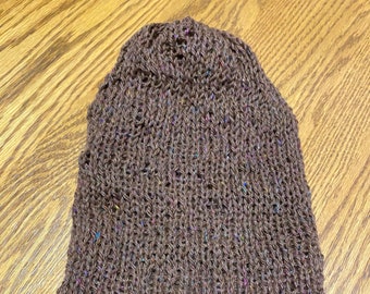Slouchy style alpaca knitted hat