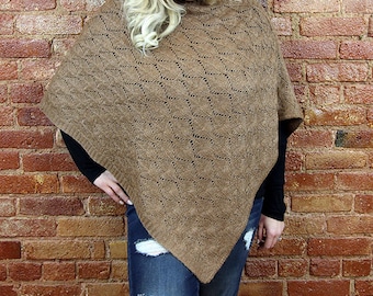 Alpaca LEAF Shawl Poncho