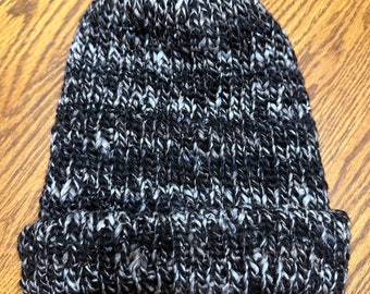 Slouchy style alpaca and merino  knitted hat