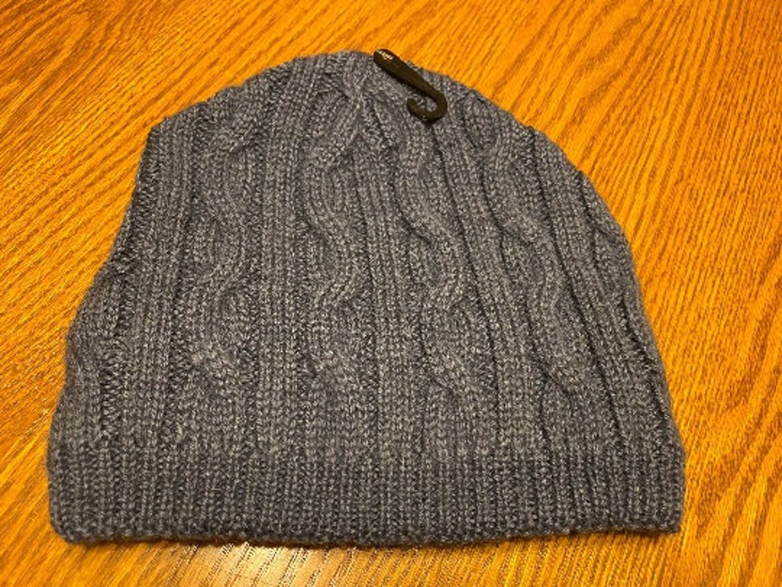 Cable Knit Beanie Alpaca Hat | Etsy