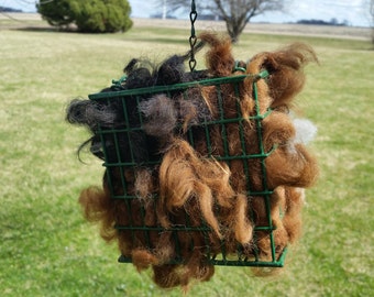 Bird Nesting Material Alpaca - Suet Cage+Feeder+Fiber