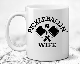Pickleballer Wife Coffee Mug. Pickleballing Lover. I love Playing Pickleball. New Wifey. Gift for New Wifie. Newlywed. Wedding Gift.