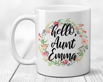 New Aunt Gift Idea. Auntie Present. Coffee Lover. Pregnancy Announcement.  We're Pregnant. I'm Expecting.  You're Going to Be An Aunt.