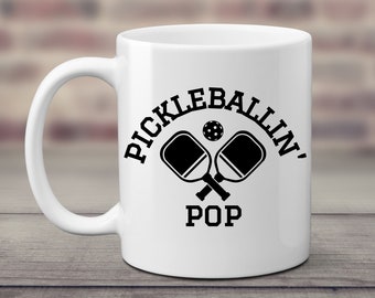 Pickleballer Pop Coffee Mug. Pickleballing Lover. I love Playing Pickleball. New Grandpa. Gift for Grandfather. Coffee Lover Caffeine Addict