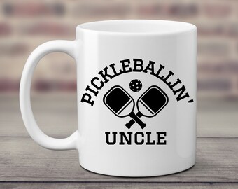 Pickleballer Uncle Coffee Mug. Pickleballing Lover. I love Playing Pickleball. New Uncle Gift for New Uncle.