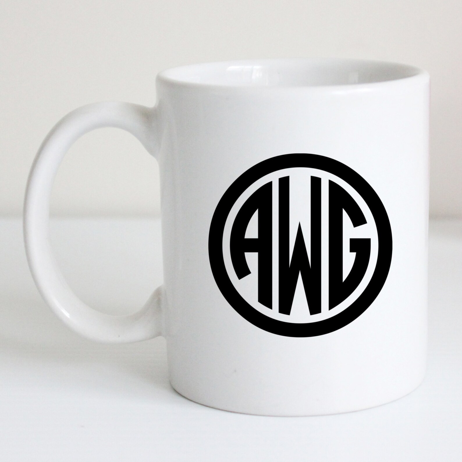Monogram Customizable Coffee Mug Monogrammed Personalizable Etsy