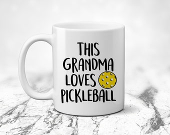 This Grandma Loves Pickleball. Pickleballer. Grammy Gigi Mimi Nana Nonnie Lolli. Coffee Lover. Mother's Day Gift Birthday or Holiday Present