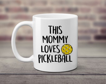 This Mommy Loves Pickleball. Pickleballer. New Mom. Pregnancy Announcement. Coffee Lover. Mother's Day Gift Birthday or Holiday Present