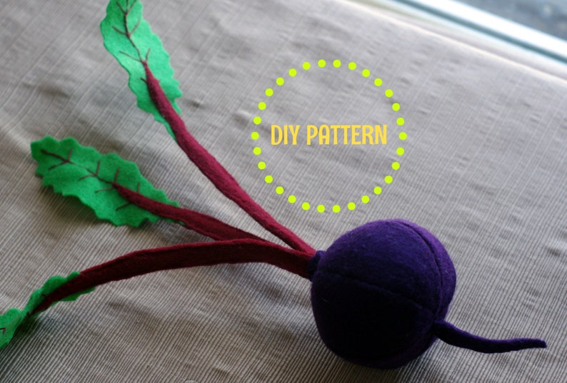 DIY PDF Pattern Download - Realistic Waldorf Inspired Felt Beet Play ...