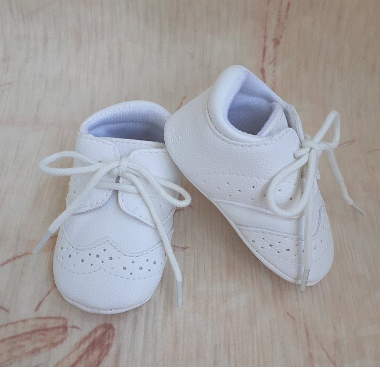 Baby Boy Baptism Shoes White Shoes Boy Christening Shoes | Etsy