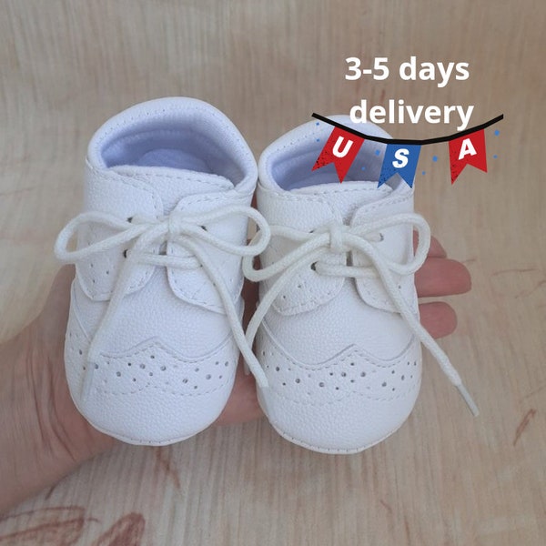 Baby boy baptism shoes, white shoes boy, christening shoes, oxford shoes, blessing shoes, wedding shoes boy, baptism booties babyshower gift