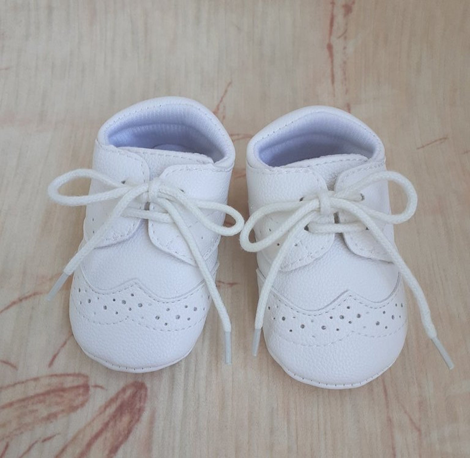Baby Boy Baptism Shoes White Shoes Boy Christening Shoes Etsy