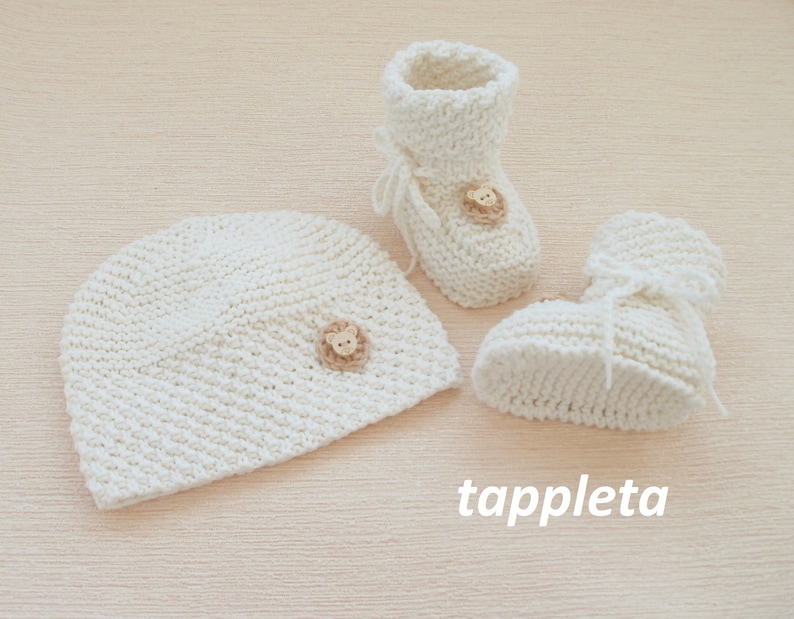 baby bear sweater baby clothes knit ivory baby boy outfit sweater set newborn knitted sweater summer coming home outfit hat booties