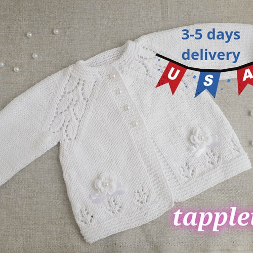 Bolero Baby Baby Girl Baptism Sweater Christening Cardigan Etsy India
