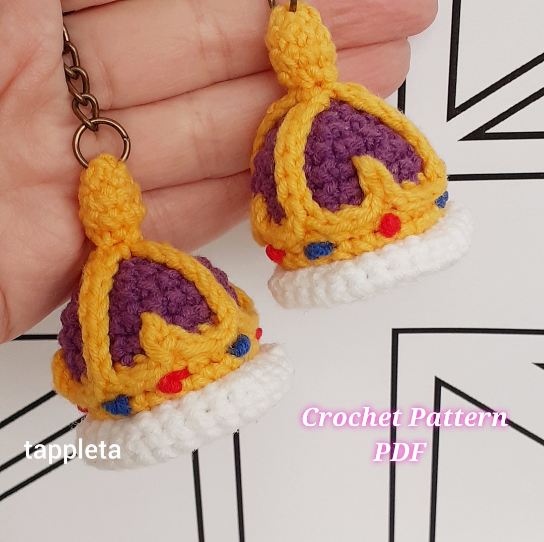 Coronation Crown Crochet Pattern, Royal Crown Keychain, King Charles