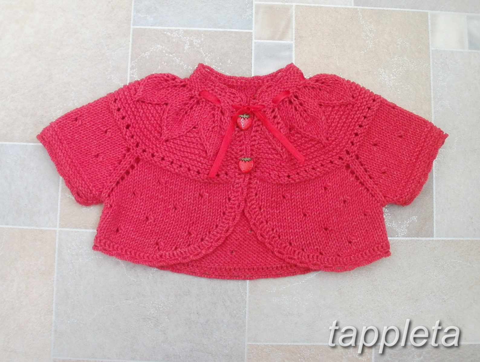 Bolero Baby Girl Knitted Baptism Bolero Newborn Short Sleeve Etsy