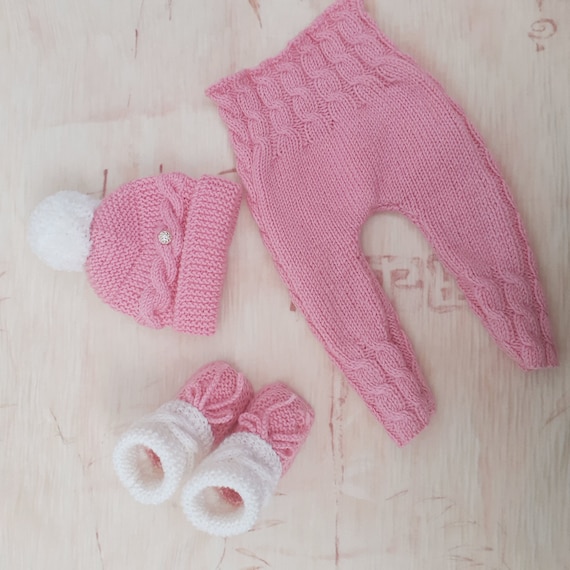Pink Newborn Girl Set Baby Winter Clothes Coming Home Outfit