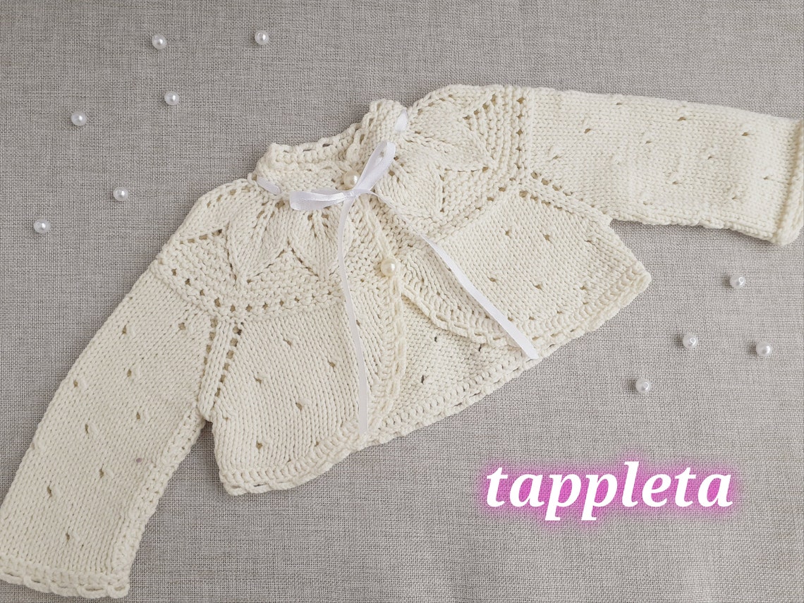 Bolero Baby Baby Girl Baptism Sweater Christening Cardigan Etsy