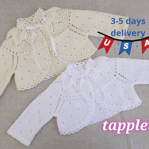 Bolero Baby Baby Girl Baptism Sweater Christening Cardigan Etsy