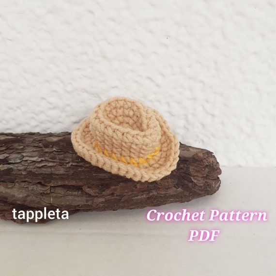 Crochet mini cowboy hat pattern sale