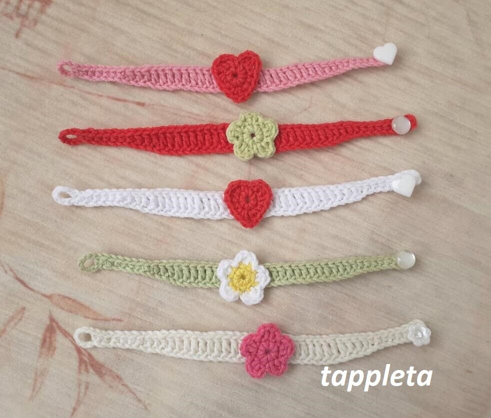Crochet Bracelet Pattern Easy Crochet Friendship Bracelets Etsy