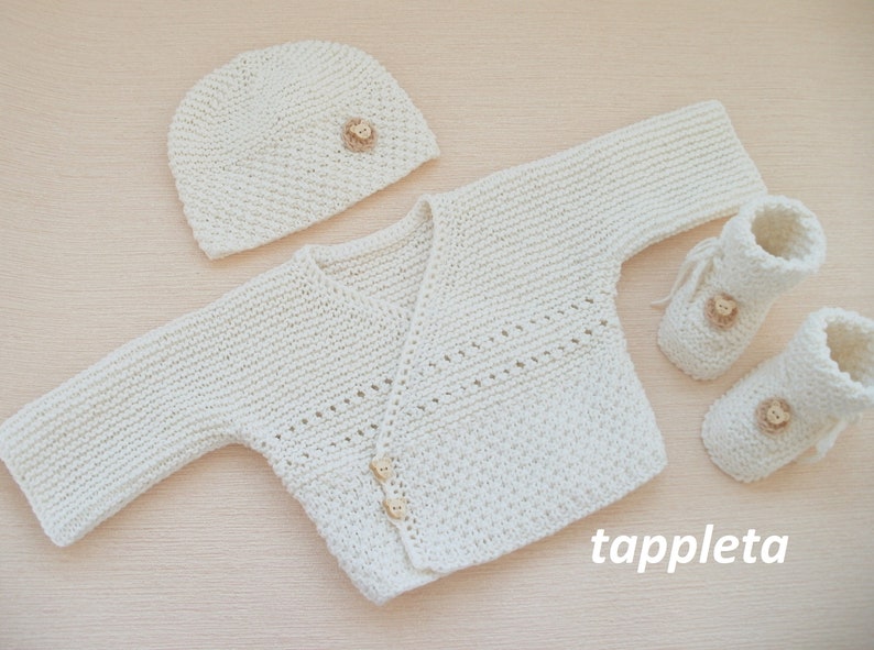 baby bear sweater baby clothes knit ivory baby boy outfit sweater set newborn knitted sweater summer coming home outfit hat booties