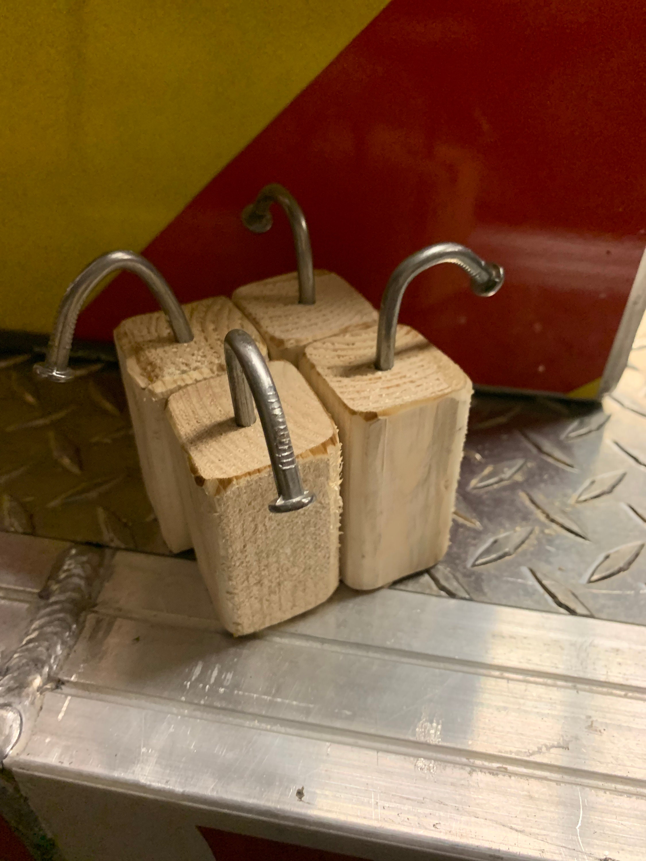 Firefighter Wooden Door Hinge Door Chock, Wood Firecracker, 4-pack