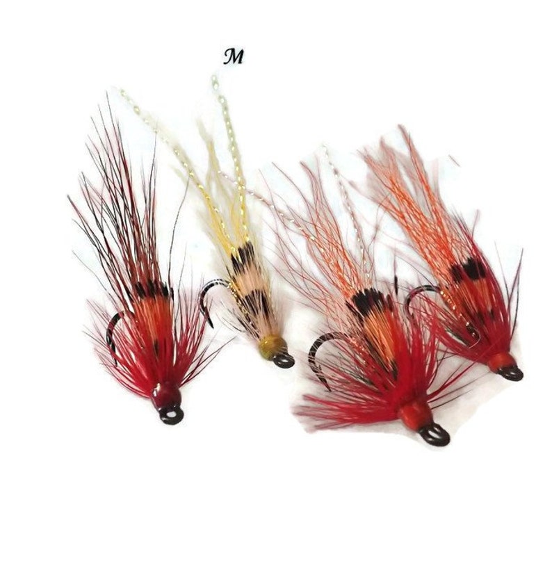 4 Stonefly Atlantic Salmon Flies Tied on Double Hooks