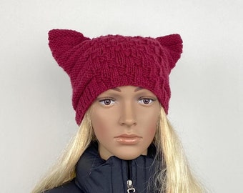 Cat Ear Red Beanie Hat