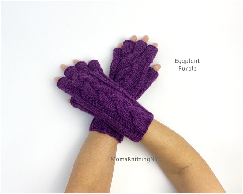 Womens Half Finger Gloves Fingerless Gloves Knit Wrist Etsy