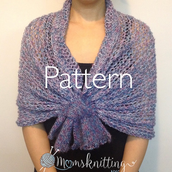 Lace Shawl Pattern KNIT Shawl PATTERN Capelet Pattern, Instant Download PDF