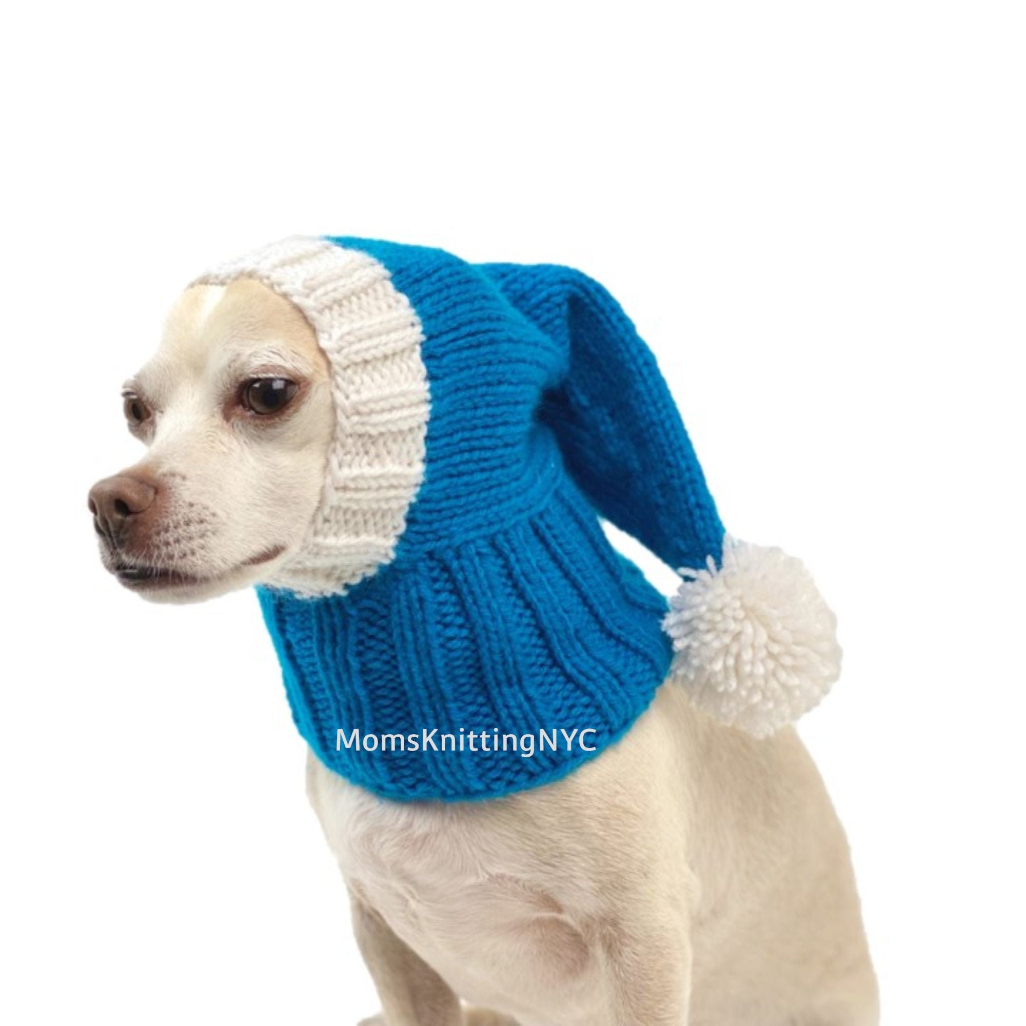 BLUE Dog Stocking Hat Christmas Dog Hat Santa's Helper Etsy