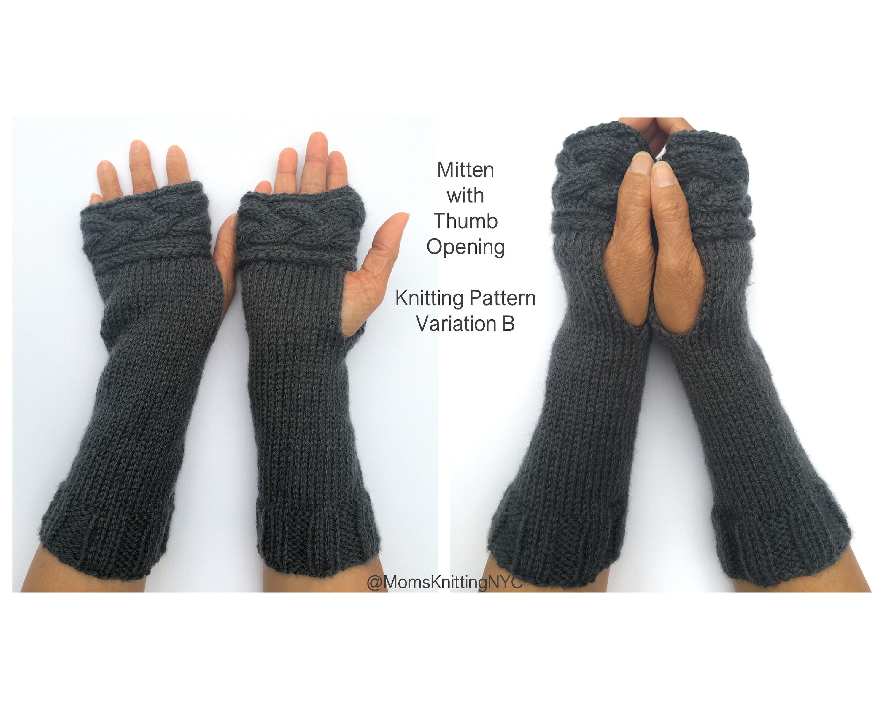 Claire Outlander Fingerless Gloves Celtic Braid KNIT PATTERN
